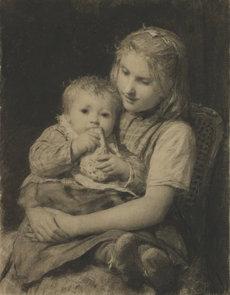 Albert Anker — Geschwisterliebe