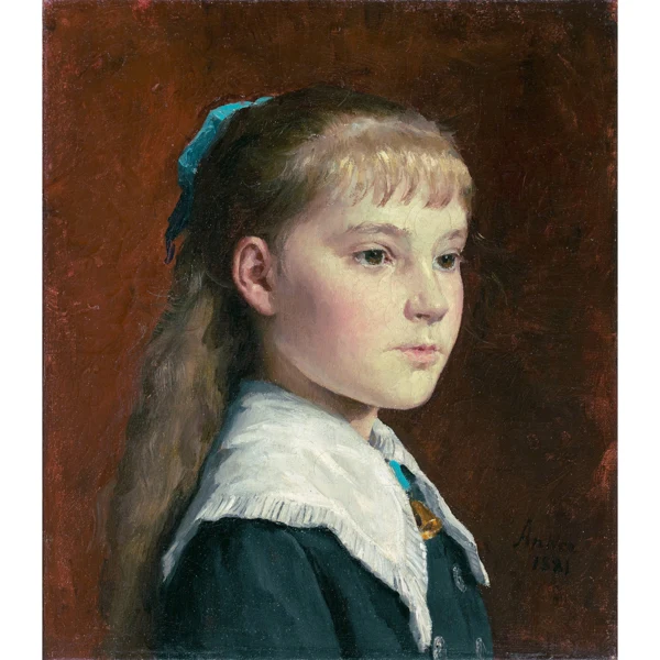 Albert Anker — BILDNIS MARIE ANKER, 1881PORTRAIT MARIE ANKER, 1881