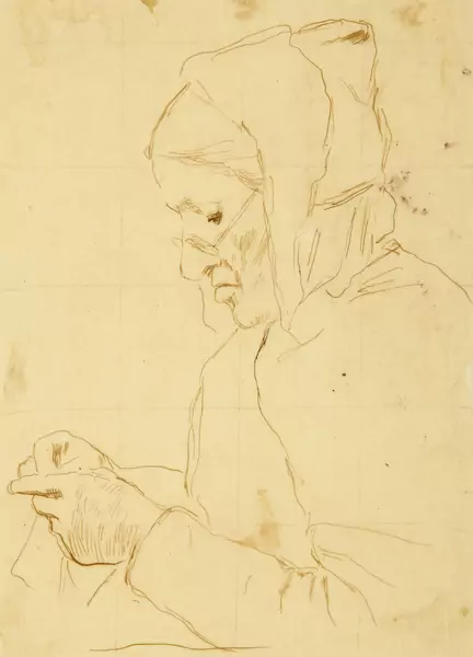 Studie einer alten Frau