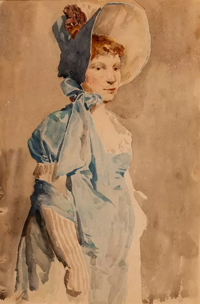 Junge Frau mit Hut