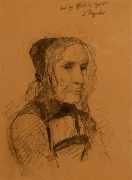 Ältere Dame mit Haube