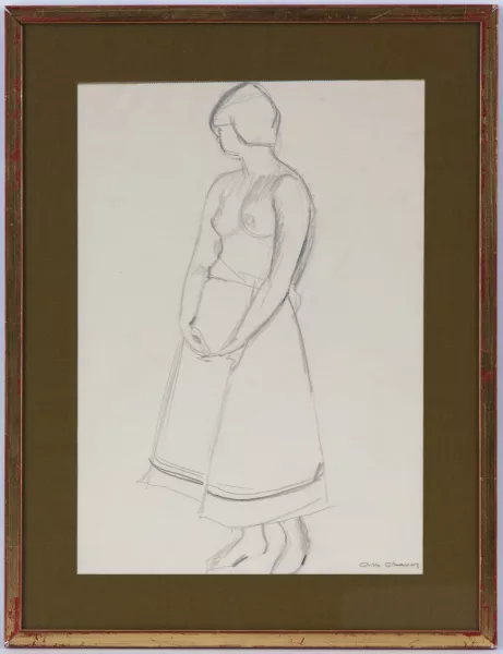 Albert Chavaz — Jeune femme aux seins nus