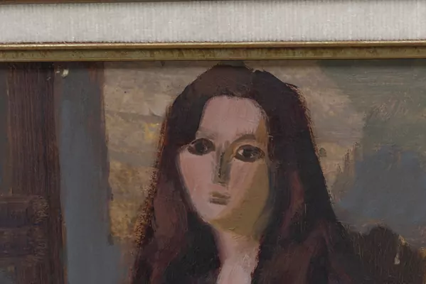 Albert CHAVAZ (1907-1990), 'Jeune femme assise', au verso 'Paysage', huile sur panneau sbd — DognyAuction