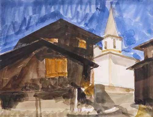 ALBERT CHAVAZ — Village valaisan. 1964. — Koller Auktionen