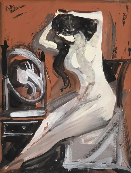 Femme à la toilette