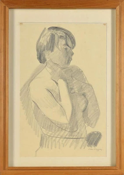 albert chavaz — Jeune femme en buste