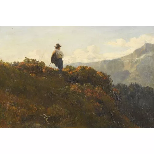 Albert de Meuron — Alp mit einem Hirten.
