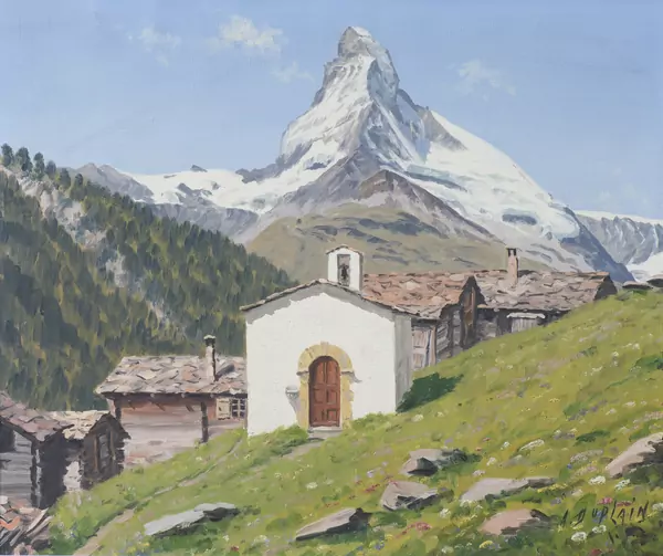 Albert DUPLAIN (1890-1978), 'Cervin', huile — DognyAuction