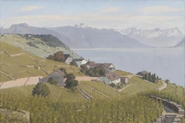 Albert DUPLAIN (1890-1978), 'Le lac depuis Lavaux', huile — DognyAuction