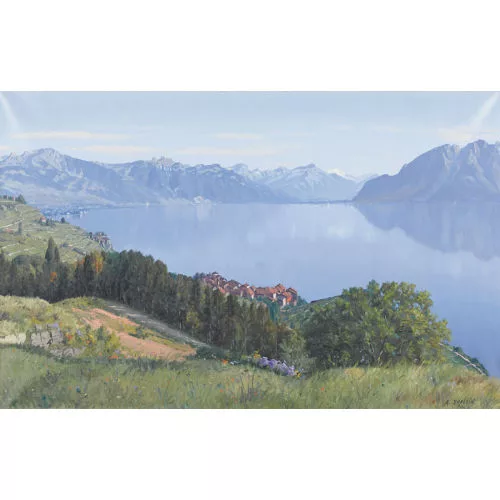 Albert Duplain — Blick auf Grandvaux und den Genfersee.