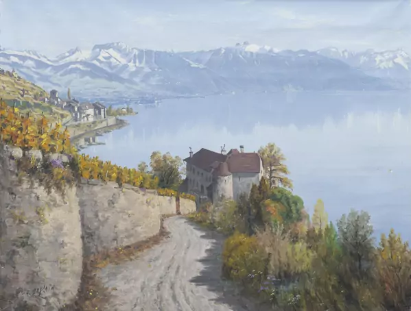Albert DUPLAIN, "Vue de Saint Saphorin" — DognyAuction