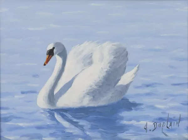 Albert DUPLAIN (1890-1978), 'Cygne', huile — DognyAuction