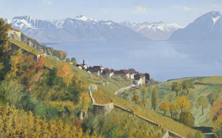 Vue du Lavaux en automne
