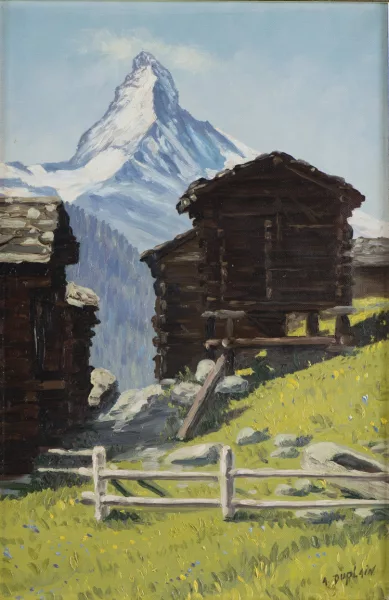 Albert Duplain — Albert DUPLAIN (1890-1978) 'Vue sur Le Cervin"