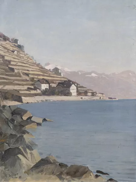 Albert DUPLAIN (1890-1978), 'Lavaux', huile — DognyAuction