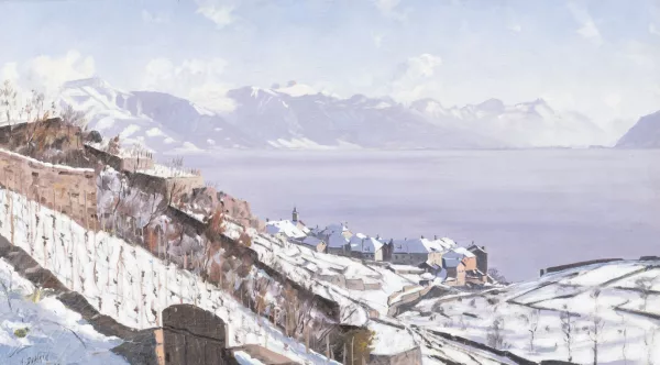 Albert Duplain — Le Lavaux sous la neige