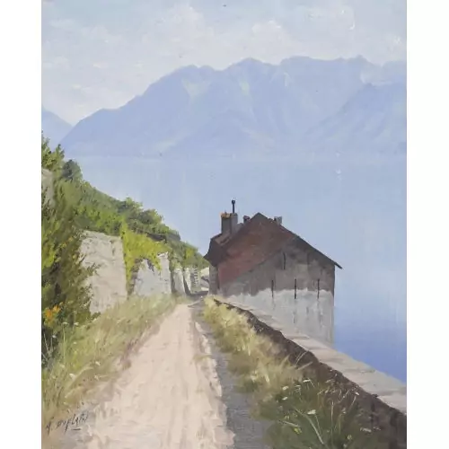 Vue du Lavaux et du lac Léman