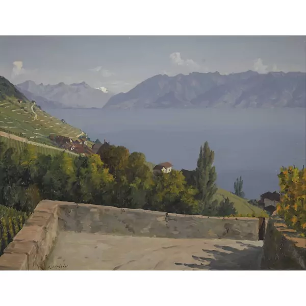 Sonnige Ansicht des Lavaux