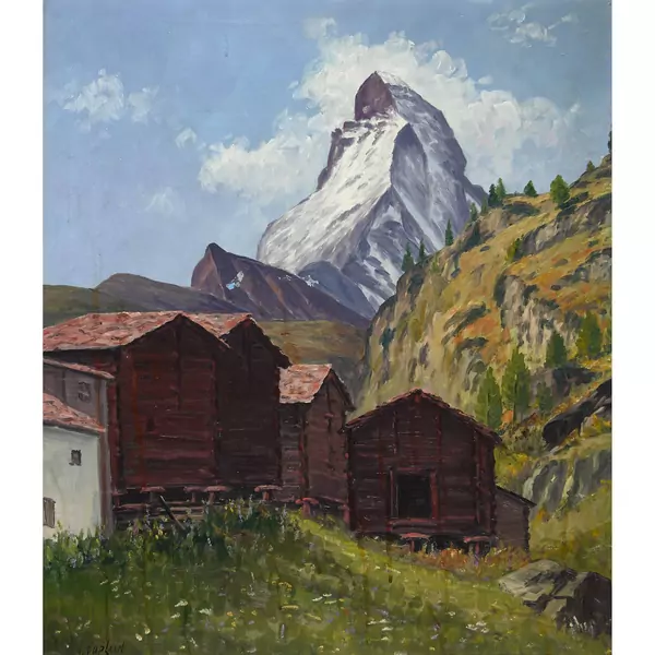 Stadel vor dem Matterhorn