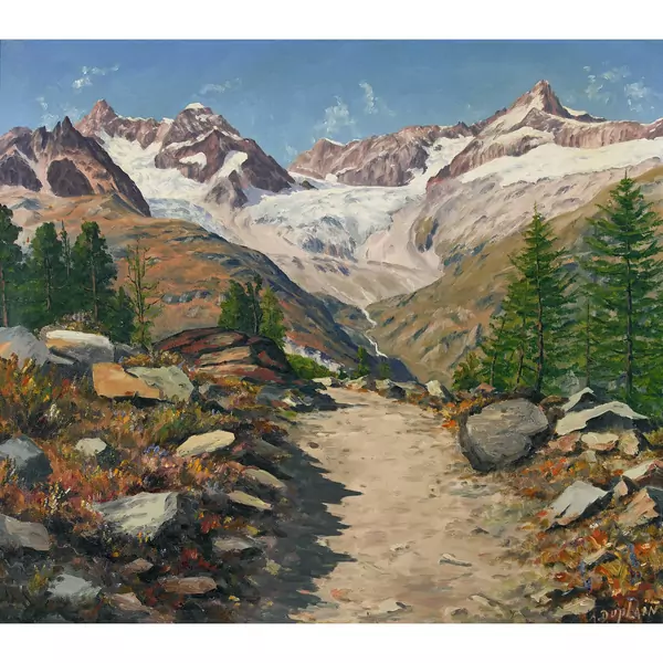 Sommerliche Sicht auf Obergabelhorn und Zinalrothorn