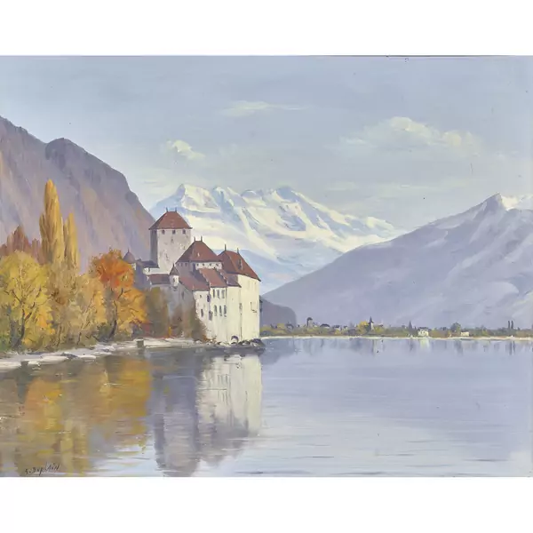 Genfersee mit Schloss Chillon und Dents du Midi