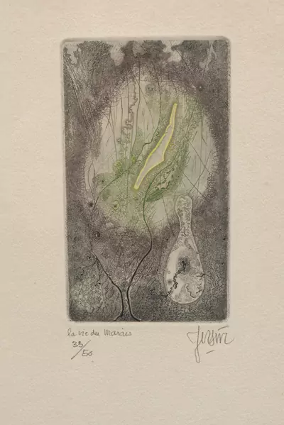 Albert-Edgar YERSIN (1905-1984), "La vie du marais" — DognyAuction