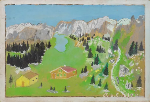 Albert Enzler — Alp mit Scheune