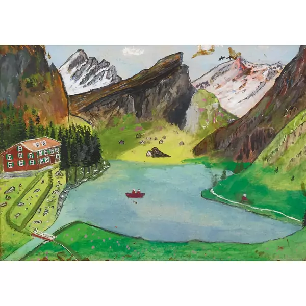 Blick vom Seealpsee gegen den Säntis