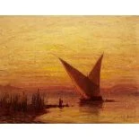 La Barque de Pêche au Coucher de Soleil