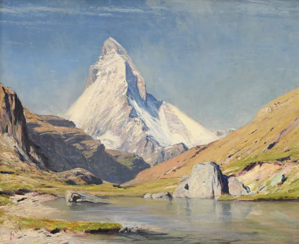 Albert Gos — Le Cervin depuis le Riffelsee