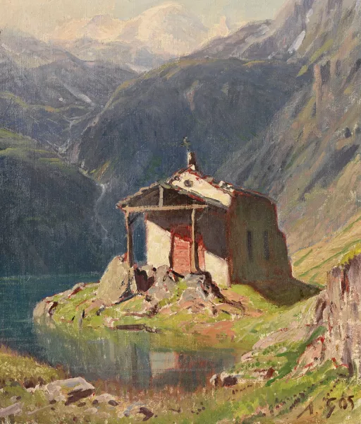 Albert Gos — Chapelle dans les Alpes