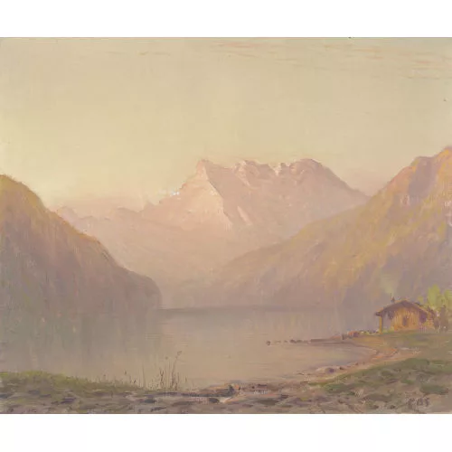 Albert Gos — Uri-Rotstock im Abendrot.