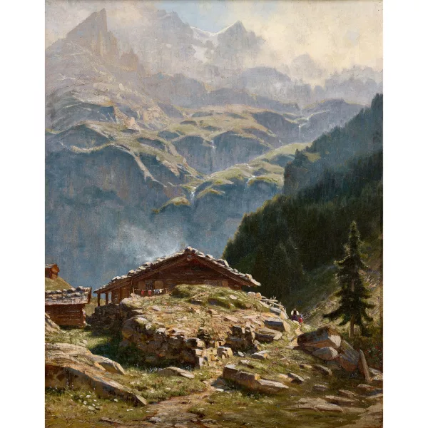 Albert Gos — "Aux pieds de la Jungfrau. Lauterbrunnenthal".