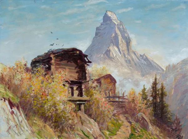 Albert Gos — Herbstlicher Blick auf das Matterhorn.