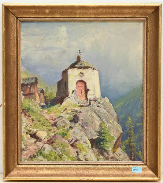 Albert Gos — Bergkapelle bei Zermatt. — Schuler Auktionen