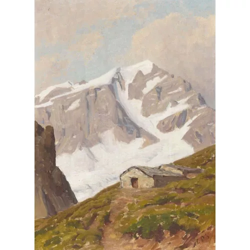 Albert Gos — Vergletscherte Bergpartie.