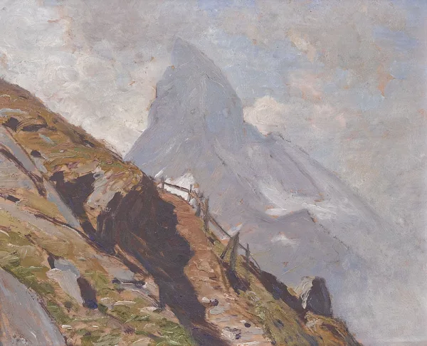 Albert Gos — Das Matterhorn von der Riffelalp aus.