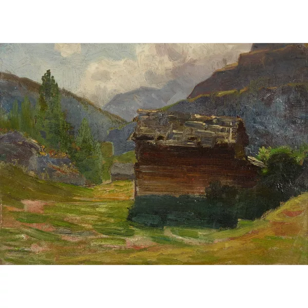 Albert Gos — "Chalet à Zermatt".