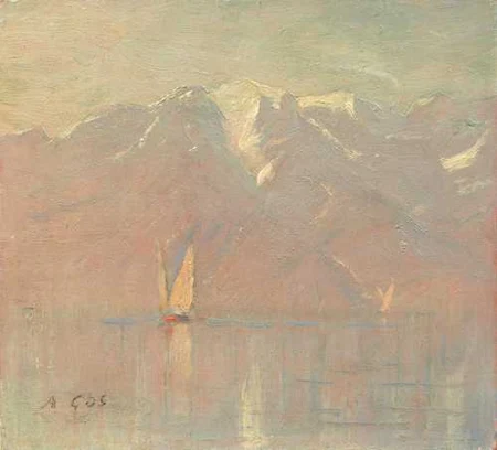 ALBERT GOS — Segelboote auf dem Lac Léman. — Koller Auktionen