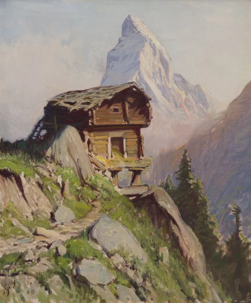 Albert Gos — Chalet devant le Cervin
