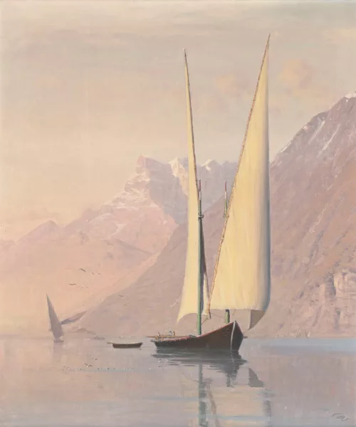 Albert Gos — Barques sur le Léman