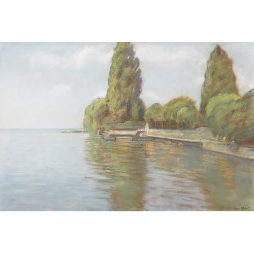 Albert Kocher — Uferpartie am Genfersee bei Pully.