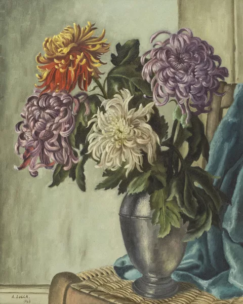 Albert Locca — Nature morte aux chrysanthèmes