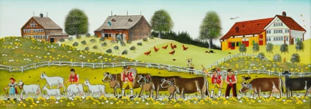 Alpfahrt im Sommer, 1980