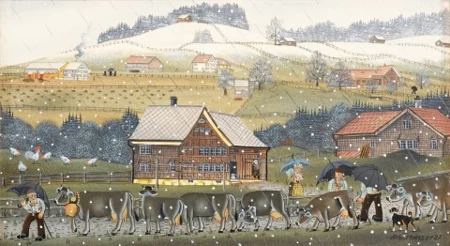 Schneeregen im Appenzellerland, 1987