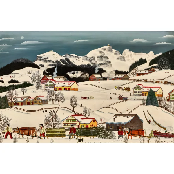 Albert Manser — Winterlandschaft im Appenzellerland.