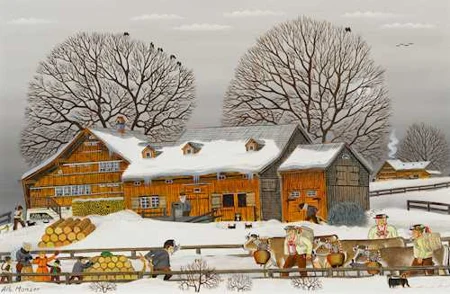 ALBERT MANSER — Winteralltag mit Appenzell. 1995. — Koller Auktionen