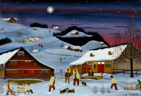 Nächtliche Winterlandschaft, 1971