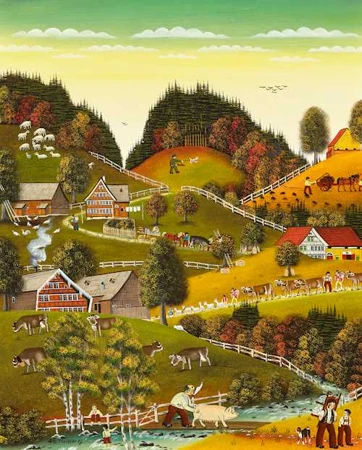 ALBERT MANSER — Herbst, Alpabfahrt. 1975. — Koller Auktionen