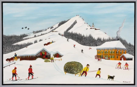 Kronberg mit Gasthaus Scheidegg im Winter, 1969